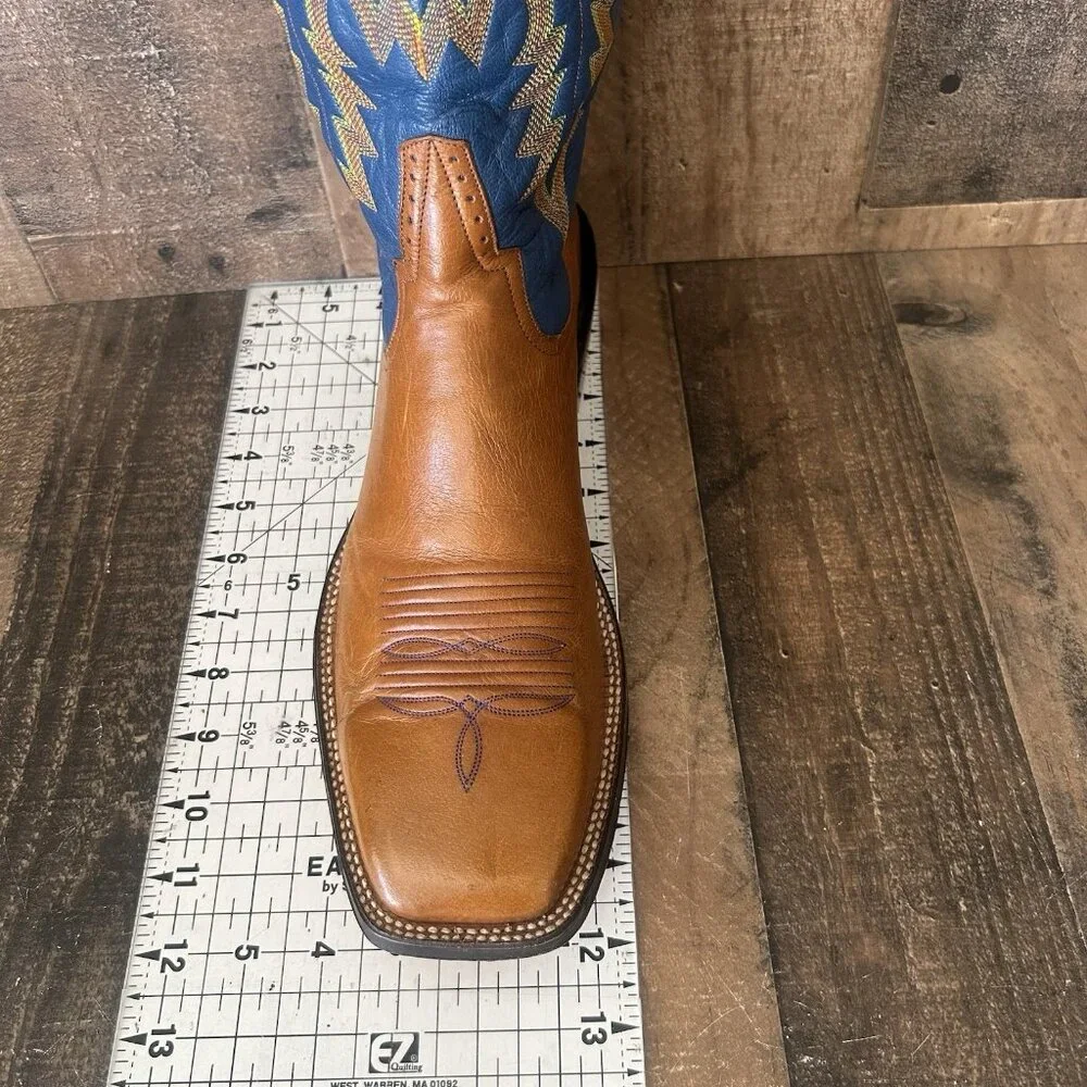 Rod Patrick Vintage Square Toe Western Cowboy Boots Mens 12.5 D - Picture 5 of 12
